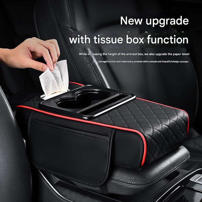 Premium Car Armrest Organizer & Comfort Pad(Beige) V888-ELOSUNG39014