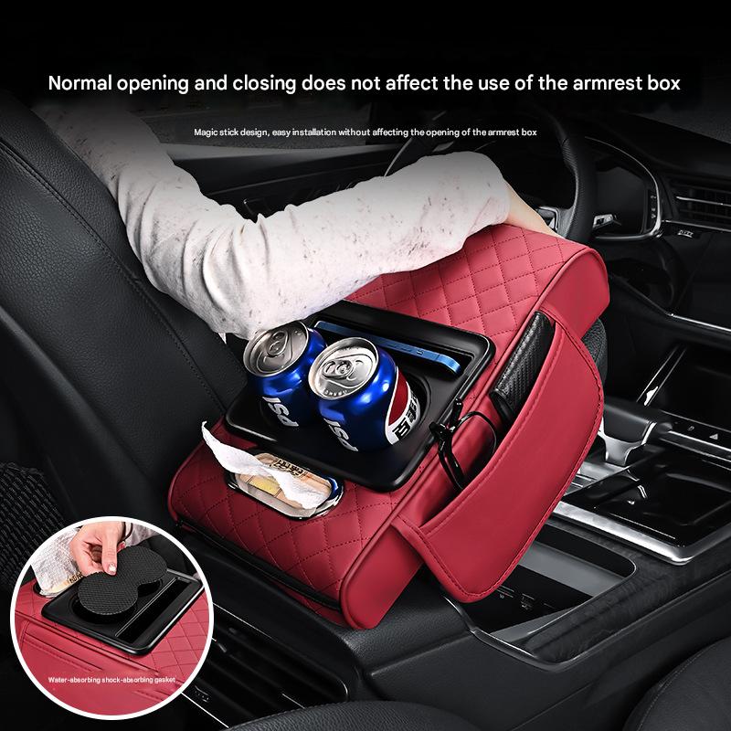 Premium Car Armrest Organizer & Comfort Pad(brown) V888-ELOSUNG39015