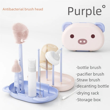2pc * Effortless & Hygienic Portable Baby Bottle Cleaning Set(Purple) V888-ELOSUNG39016