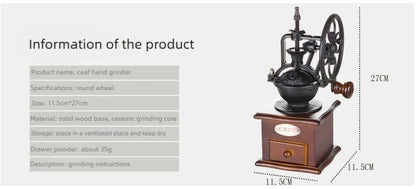 Manual Coffee Bean Grinder(brown) V888-ELOSUNG39024