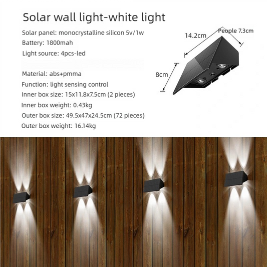Solar Powered Up and Down Wall Light(white light) V888-ELOSUNG39026
