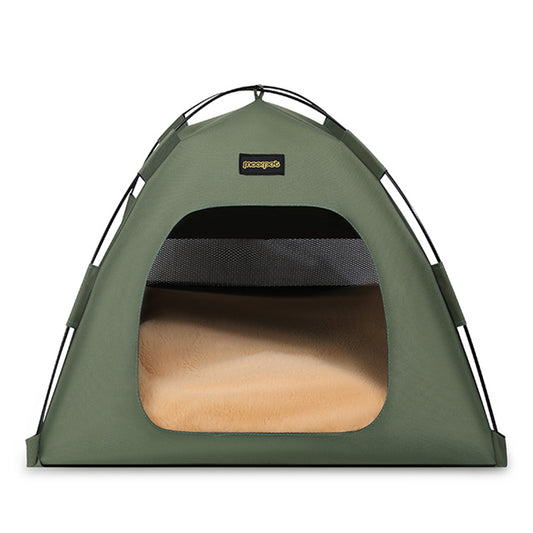 Small Size Pet Tent for Cats & Dogs(Green) - Portable Comfort Shelter with Soft Cushion V888-ELOSUNG39039
