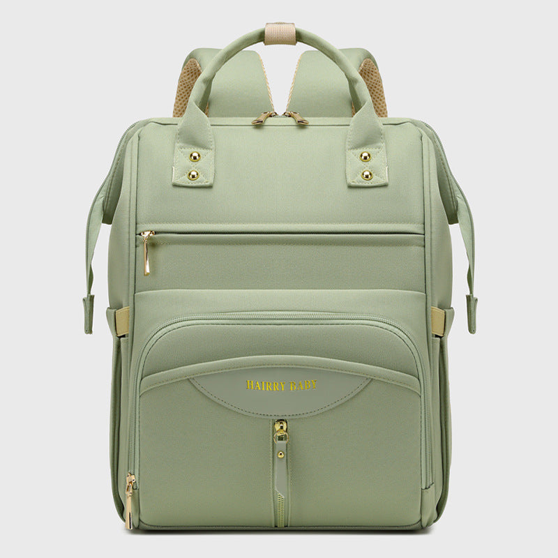 Multifunctional Diaper Bag Backpack(Green) - Large Capacity & Organized Storage for Baby Essentials V888-ELOSUNG39041