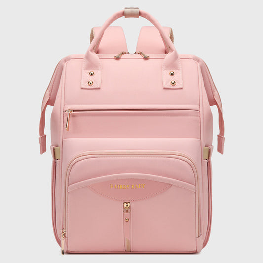 Multifunctional Diaper Bag Backpack(Pink) - Large Capacity & Organized Storage for Baby Essentials V888-ELOSUNG39042