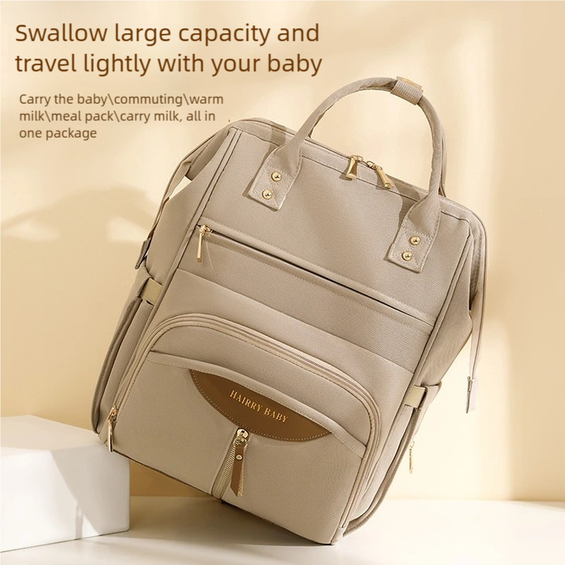 Multifunctional Diaper Bag Backpack(Pink) - Large Capacity & Organized Storage for Baby Essentials V888-ELOSUNG39042