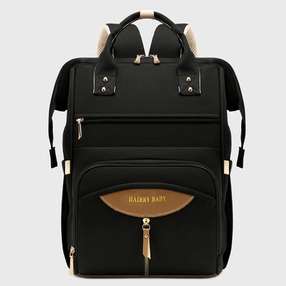 Multifunctional Diaper Bag Backpack(Black) - Large Capacity & Organized Storage for Baby Essentials V888-ELOSUNG39043