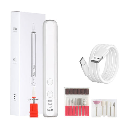 Khaki Pro Portable Electric Nail Drill Kit With 10 Bits - Fast, Quiet, Rechargeable V888-ELOSUNG39060