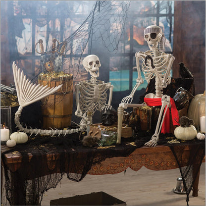 Halloween 31.5 inch Poseable Mermaid Skeleton Prop Haunted Decor V888-ELOSUNG39063