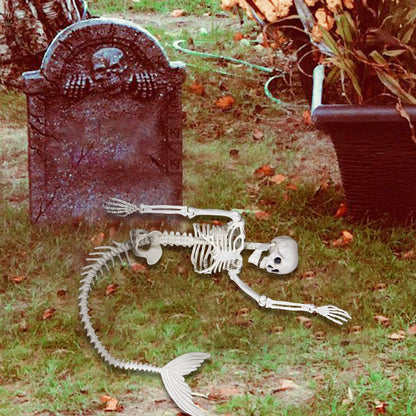 Halloween 31.5 inch Poseable Mermaid Skeleton Prop Haunted Decor V888-ELOSUNG39063