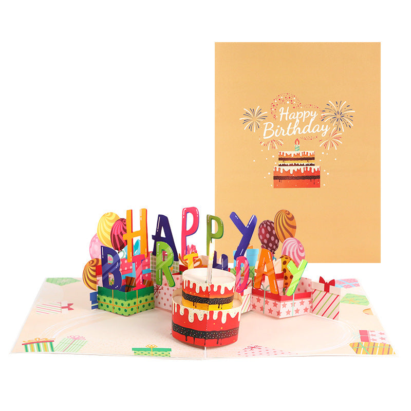 Interactive 3D Pop-Up Birthday Card with Music, Light V888-ELOSUNG39064