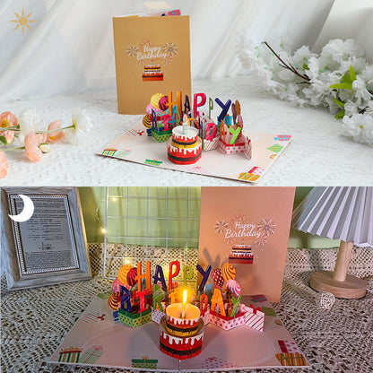 Interactive 3D Pop-Up Birthday Card with Music, Light V888-ELOSUNG39064