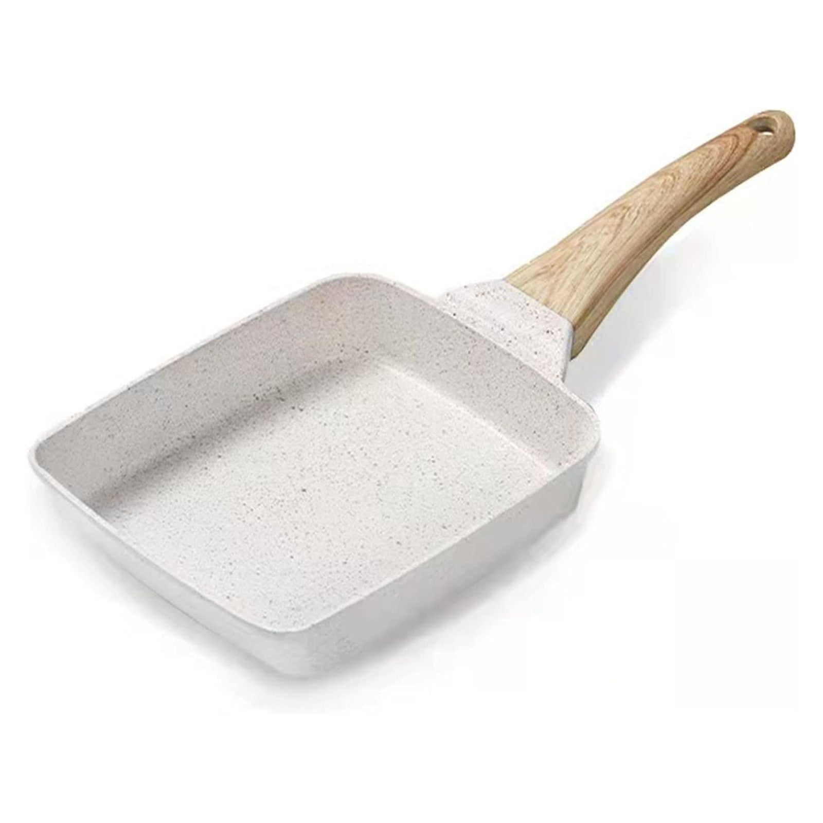 Black Rectangular Non-Stick Frying Pan 19x14x4cm - Open, Induction & Gas Compatible V888-ELOSUNG39066