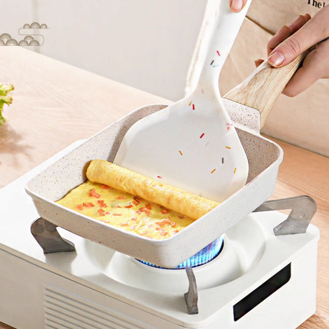 Black Rectangular Non-Stick Frying Pan 19x14x4cm - Open, Induction & Gas Compatible V888-ELOSUNG39066