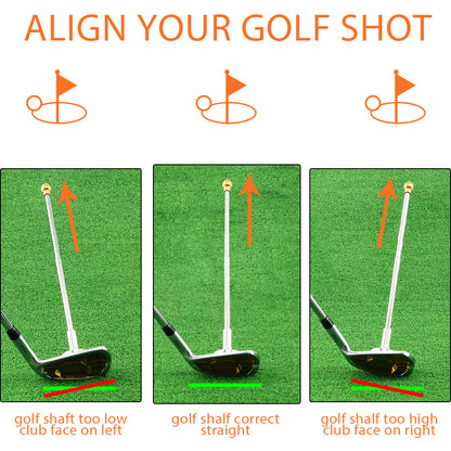 Black Adjustable Magnetic Golf Club Face Alignment and Swing Trainer V888-ELOSUNG39074