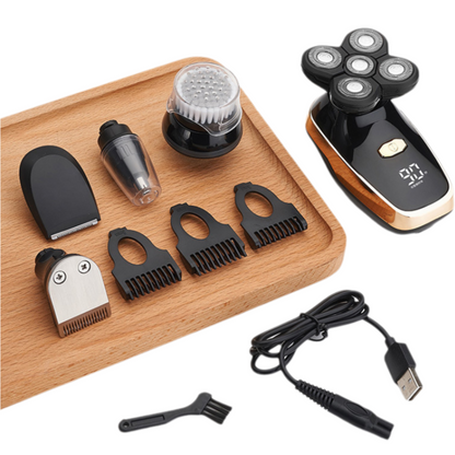 Black 5-in-1 Head Shaver & Grooming Kit - USB Charge V888-ELOSUNG39077