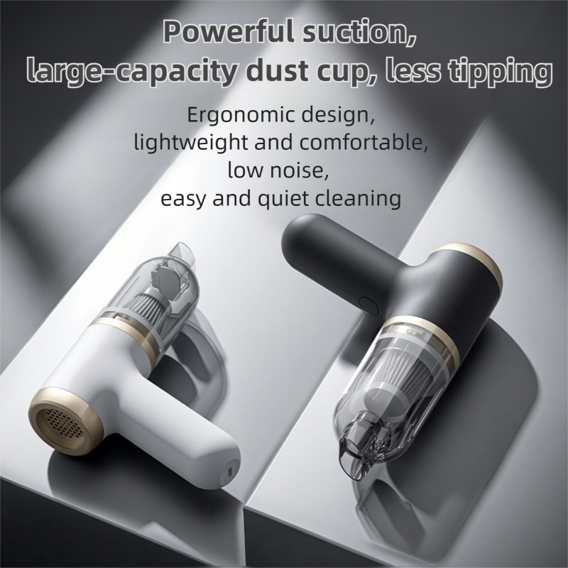 White Portable 2-in-1 Cordless Vacuum Duster Kit with 2 Attachments V888-ELOSUNG39082