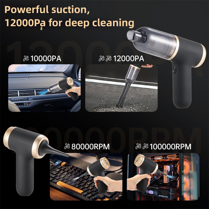White Portable 2-in-1 Cordless Vacuum Duster Kit with 2 Attachments V888-ELOSUNG39082