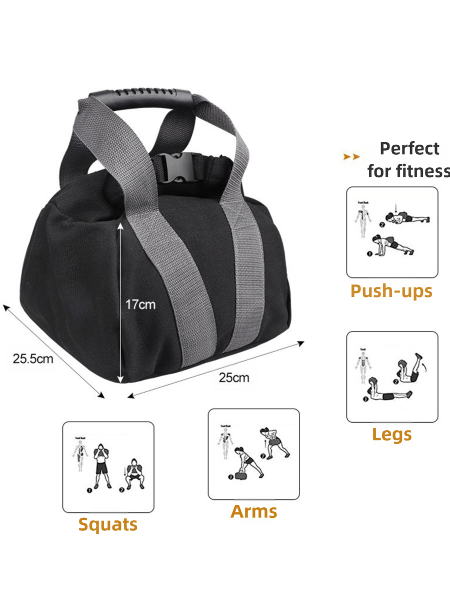 Black Portable Fitness Kettlebell Sandbag V888-ELOSUNG39090