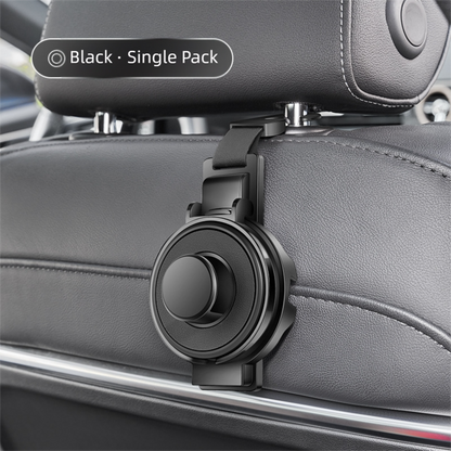 Black 3-in-1 Car Headrest Organizer Hook V888-ELOSUNG39092