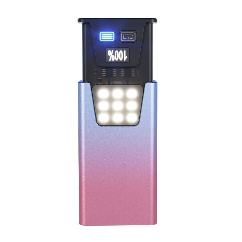 Pink-Blue Magnetic Flashlight: Spotlight, COB Flood, Red&Blue Warning V888-ELOSUNG39097