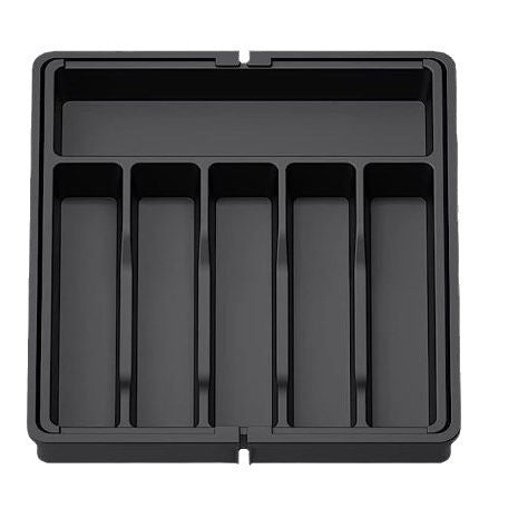 Black Adjustable Cutlery Tray (33-57cm) V888-ELOSUNG39098