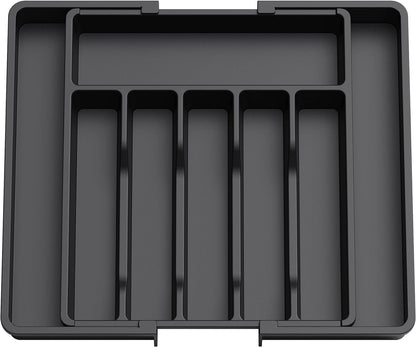 Black Adjustable Cutlery Tray (33-57cm) V888-ELOSUNG39098