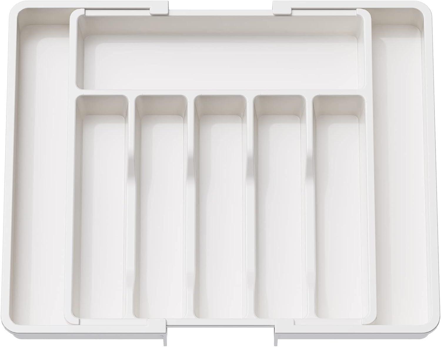 White Adjustable Cutlery Tray (33-57cm) V888-ELOSUNG39099