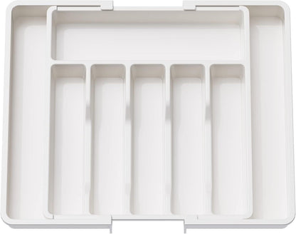 White Adjustable Cutlery Tray (33-57cm) V888-ELOSUNG39099