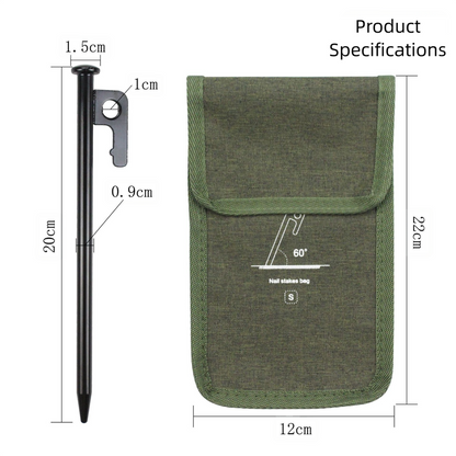 2pc Heavy-Duty 20cm Tent Stakes Kit (6 Pegs /pc) with Carry Bag V888-ELOSUNG39109