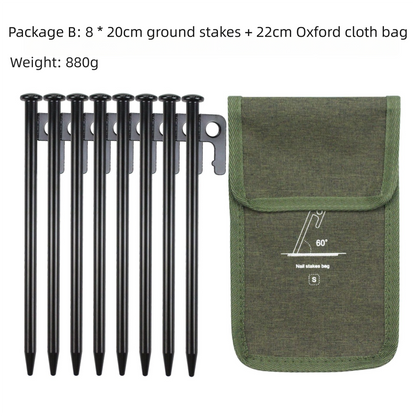 2pc Heavy-Duty 20cm Tent Stakes Kit (8 Pegs/pc) with Carry Bag V888-ELOSUNG39110