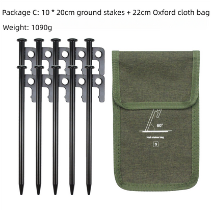 2pc Heavy-Duty 20cm Tent Stakes Kit (10 Pegs/pc) with Carry Bag V888-ELOSUNG39111
