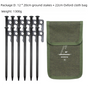 2pc Heavy-Duty 20cm Tent Stakes Kit (12 Pegs/pc) with Carry Bag V888-ELOSUNG39112