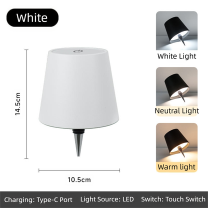 White Cordless Tri-Color Wine Bottle LED Lamp V888-ELOSUNG39114