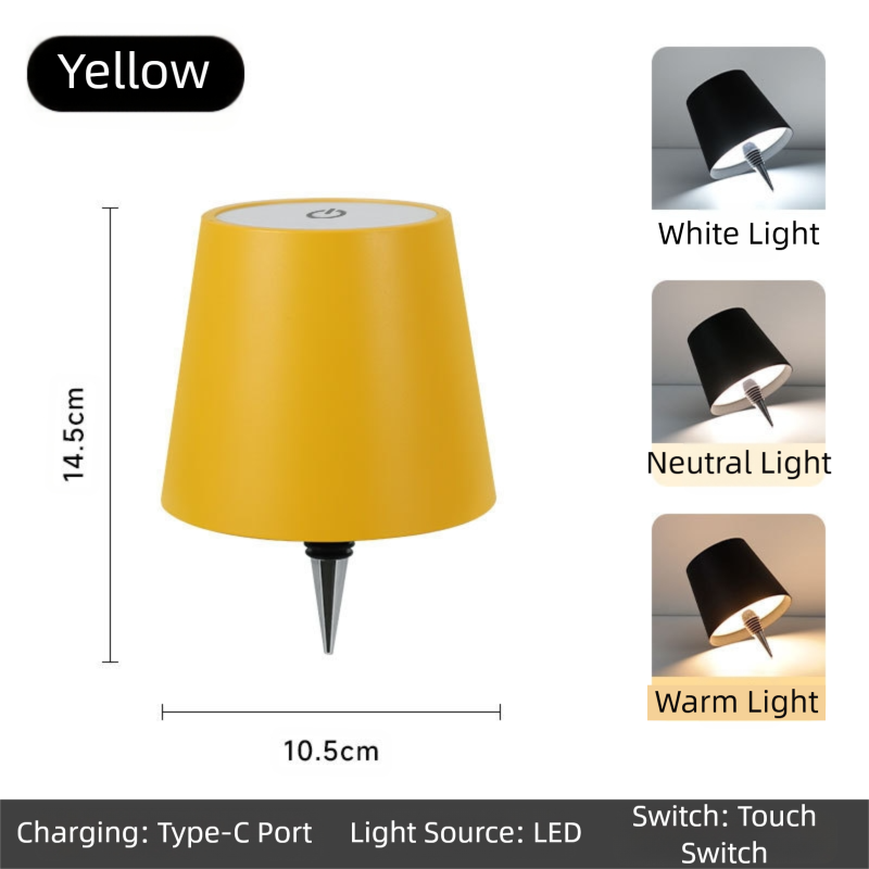 Yellow Cordless Tri-Color Wine Bottle LED Lamp V888-ELOSUNG39121