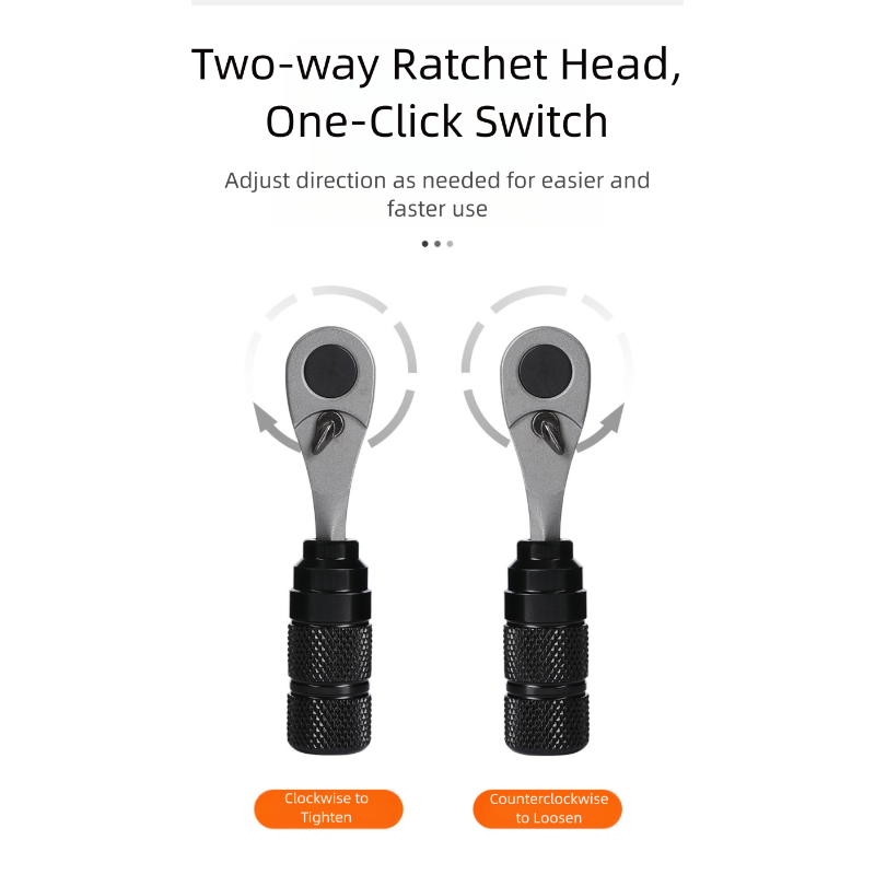 Compact Bicycle Ratchet Tool Kit - Bidirectional Wrench,Magnetic Bits & Tire Levers V888-ELOSUNG39124