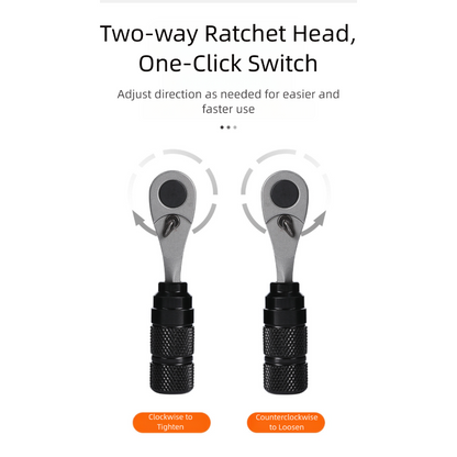 Compact Bicycle Ratchet Tool Kit - Bidirectional Wrench,Magnetic Bits & Tire Levers V888-ELOSUNG39124