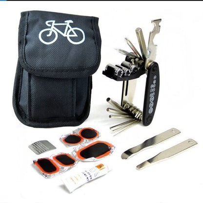 16-in-1 bicycle repair tool kit - multi-tool, tire patch, tire lever & file V888-ELOSUNG39128