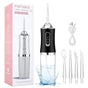 Black Cordless Water Flosser & Oral Irrigator - USB Rechargeable Portable Teeth Cleaner with 3 Modes & 4 Jet V888-ELOSUNG39132