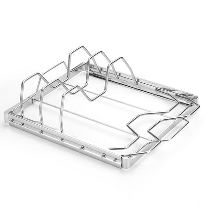 2-Pack Foldable Stainless Steel Rib Racks(26.6 x 22.2 x 2.3 cm) V888-ELOSUNG39135