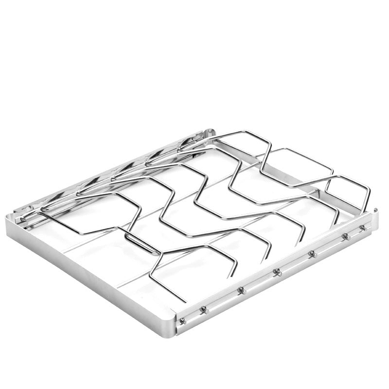 2-Pack Foldable Stainless Steel Rib Racks(26.6 x 22.2 x 2.3 cm) V888-ELOSUNG39135