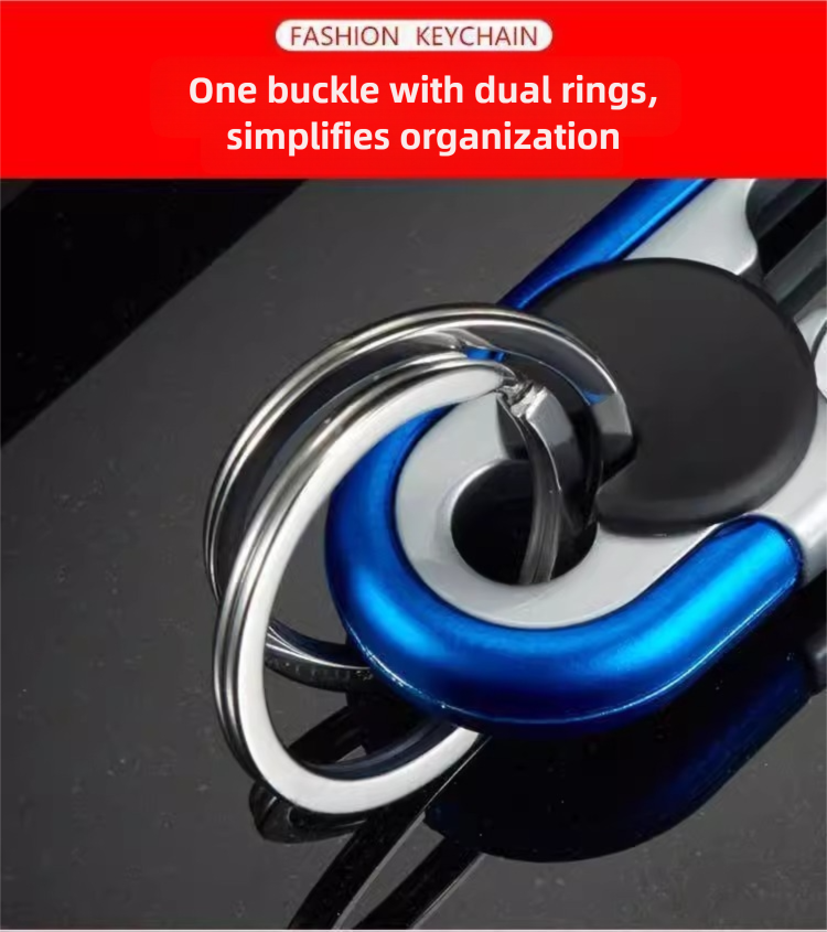 3pc Black Durable Zinc Alloy Carabiner Keychain - Secure Twist Lock & Dual Key Rings V888-ELOSUNG39139