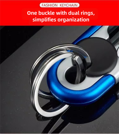 3pc Black Durable Zinc Alloy Carabiner Keychain - Secure Twist Lock & Dual Key Rings V888-ELOSUNG39139