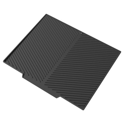2PC Black Multi-Use Drain Mat (51x43 cm) - Non-Slip Heat Protection for Dish Drying & Prep V888-ELOSUNG39149