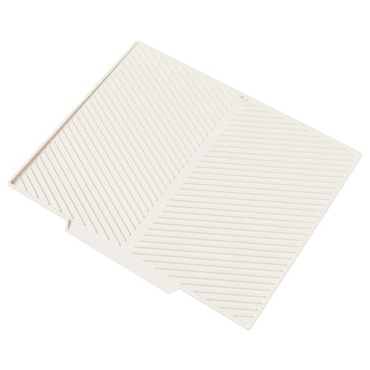 2PC White Multi-Use Drain Mat (51x43 cm) - Non-Slip Heat Protection for Dish Drying & Prep V888-ELOSUNG39151