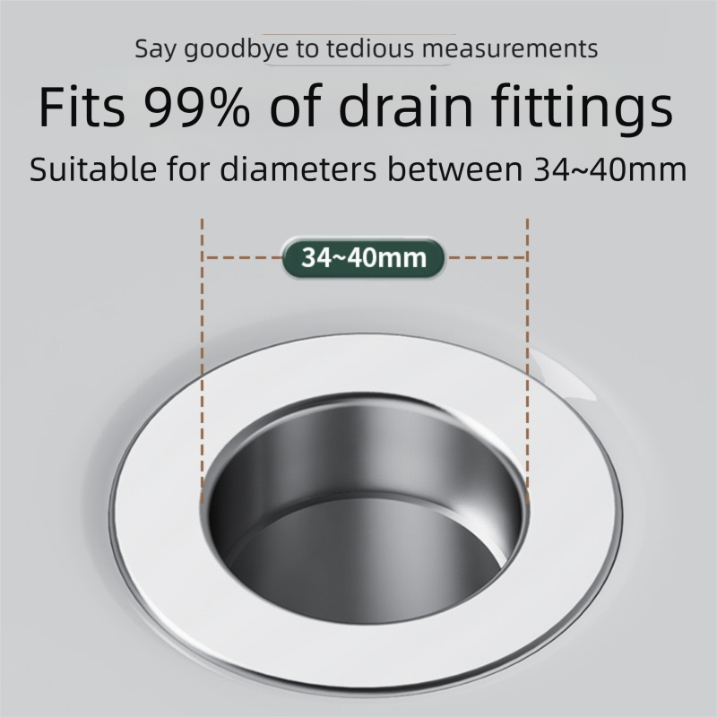 2-Pack Pop-Up Sink Stopper with Hair Catcher - Standard (34-40mm) Drain Filter,Basin Drain Filter Upgrade V888-ELOSUNG39194