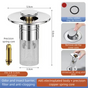 2-Pack Pop-Up Sink Stopper with Hair Catcher - Small (28-33mm) Drain Filter,Basin Drain Filter Upgrade V888-ELOSUNG39195