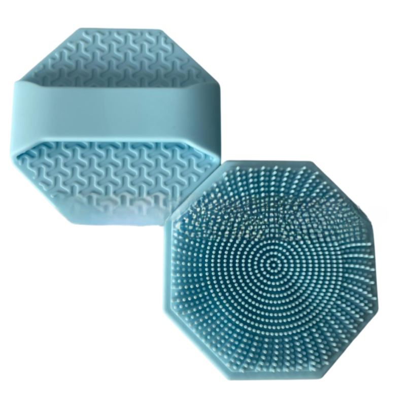 4-Pack Silicone Face Scrubber & Gentle Exfoliator - Antimicrobial Facial Cleansing, Multi-Color Brush Set V888-ELOSUNG39196