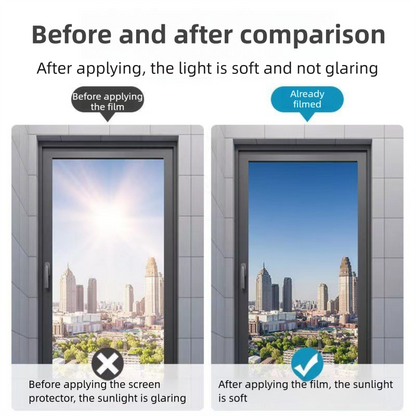 Premium 6-Layer Dark Grey Window Film for Home/Office - Reflective One-Way Privacy, 50cm x 2m One Roll, UPF V888-ELOSUNG39204