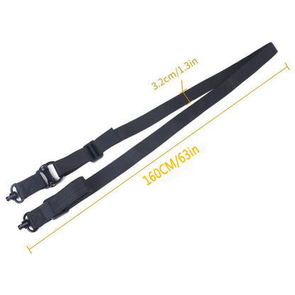 Black Quick-Adjust MS4 Tactical Sling System - Single/Two-Point Conversion Kit for Outdoor Gear V888-ELOSUNG39211