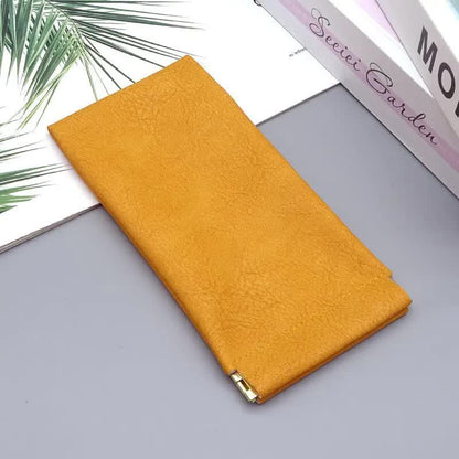 3-Pieces PU Orange Leather Glasses Pouch(18 * 8 CM) - Water Resistant, Soft Lining, Snap Closure, Universal V888-ELOSUNG39220